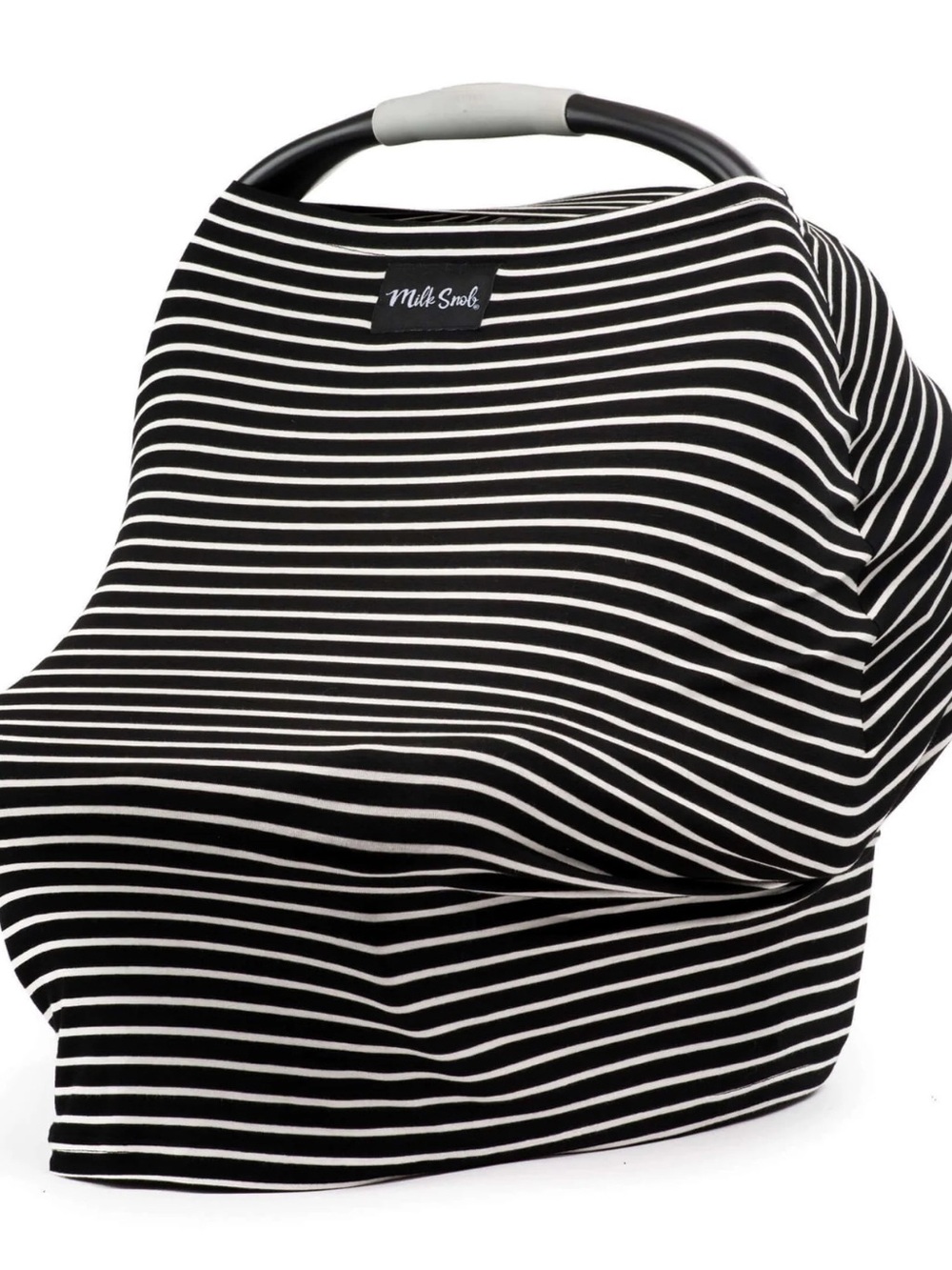 Milk Snob Black & White Striped Multi-Use Cover for baby car seat + nursing cove